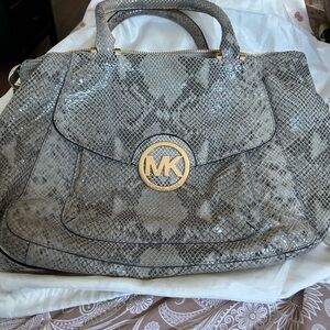Michael Kors snakeskin leather bag